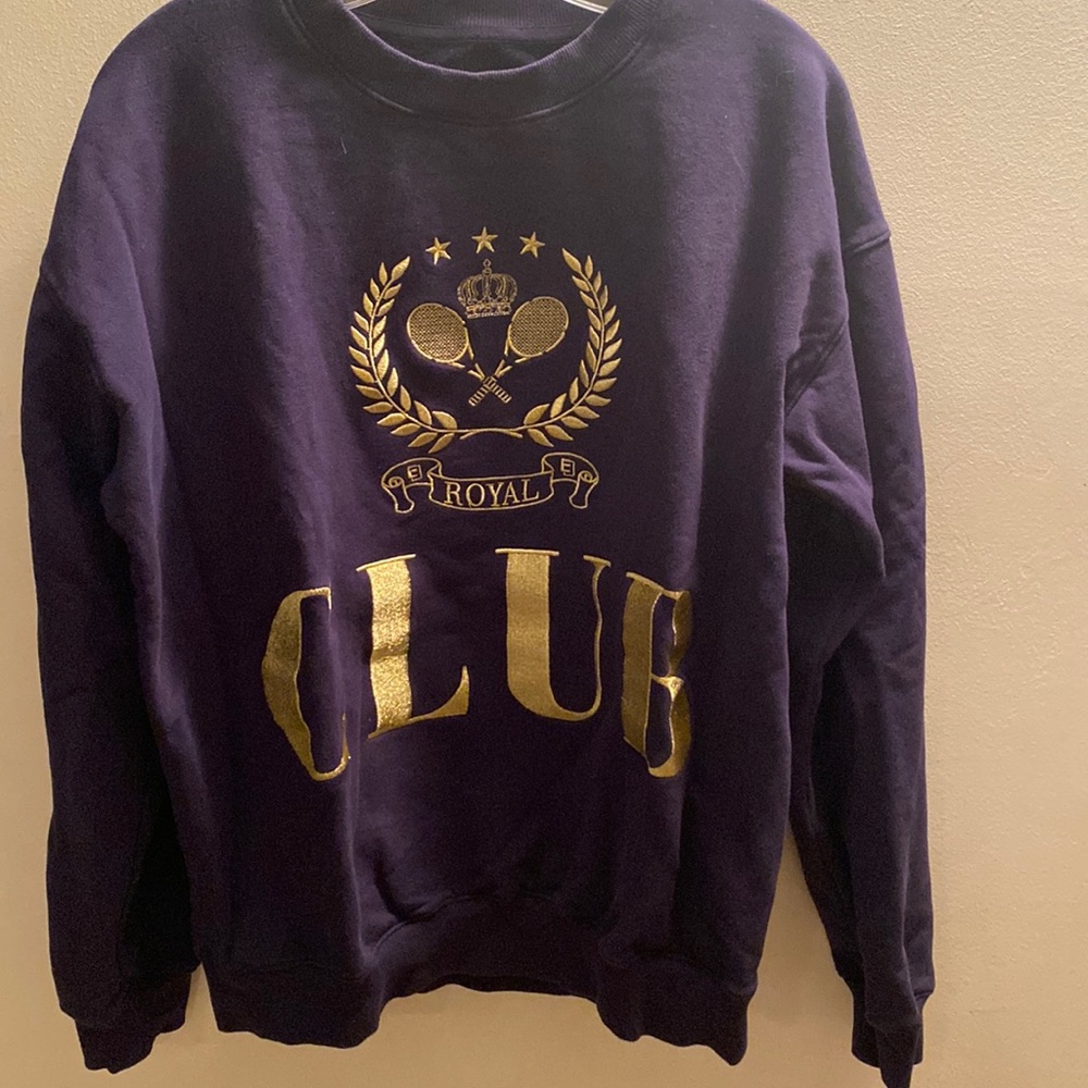 EllandEmm Navy Royal Club Crewneck